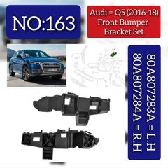 Front Bumper Bracket Left 80A807283A & Right 80A807284A Compatible With AUDI Q5 (8RB) 2016-2018 Tag No.163