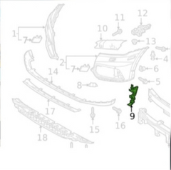 Front Bumper Bracket Left 80A807277D & Right 80A807278D Compatible With AUDI Q5 (8RB) 2018-2020 No:- 165