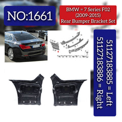 Rear Bumper bracket Left 51127183885 & Right 51127183886 Compatible With BMW 7 Series F02 LCI (2009-2015) Tag No.1661