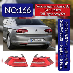 Tail Light Left 3GD945207 & Right 3GD945208 Compatible With VW PASSAT B8 (2015-2019) No.166