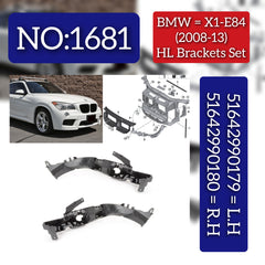 Headlight Bracket Left 51642990179 & Right 51642990180 Compatible With BMW X1 F48 (2008-2013) Tag No.1681