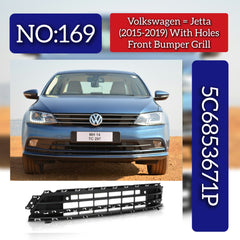 Front Bumper Lower Grill With Holes 5C6853671P 5C6853671H 5C6853671H9B9 Compatible With Volkswagen For JETTA Tag No.169