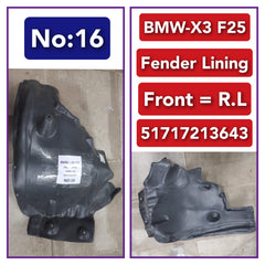 Rear Left Fender Liner 51717213643 Compatible With BMW X3 F25 Tag-FE-16