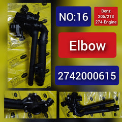 Coolant Thermostat 2742003100 2742000115 For MERCEDES-BENZ C-CLASS W205 & E-CLASS W212 W213 Tag-E-16