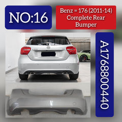 Rear Bumper A1768800440 Compatible With Mercededs Benz A-Class (W176) (2011-2014) Tag No.16