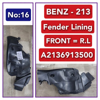 Rear Left Fender Liner A2136913500 Compatible With MERCEDES-BENZ E-CLASS W213 Tag-FEM-16