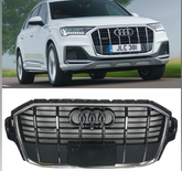 Show Grill Compatible With  Audi Q7(2020-23) Original Black Chrome