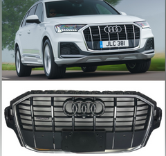 Show Grill Compatible With  Audi Q7(2020-23) Original Black Chrome
