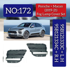 Fog Lamp Cover Compatible With Porsche Macan 2018 Fog Lamp Cover Left 95B121333C & Right 95B121334C 95B121333C1E0 Fog No.172 (2019-21)