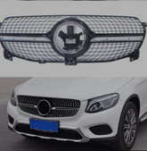 Diamond Black Chrome Show Grill Compatible With Mercedes Benz GLE-Class W167 (2019-2023) Tag 100