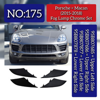 Fog Lamp Chrome Set Upper Right 95B8076861EO & Upper Left 95B8076851EO & Lower Right 95B8078771EO & Lower Left 95B8078781EO Compatible With Porsche Macan (2014-2017) Tag No.175