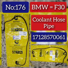 Coolant Hose Pipe 17128570061 Compatible With BMW 1 Series (F20) & 3 Series (F30, F80) & 3 Gran Turismo (F34) Tag No.176
