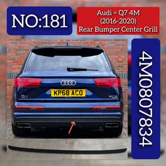 Rear Bumper Center Grill 4M0807834 Compatible With Audi Q7 4M (2016-2020) Tag No.181