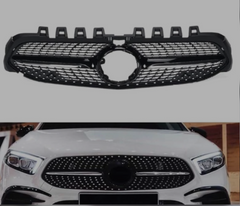 Diamond Black Chrome Show Grill Compatible With Mercedes Benz A-Class W177 (2019-2023) Tag 114