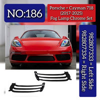 Fog Lamp Chrome Set Right 982807334 & Left 982807333 Compatible With Porsche Cayman 718 (2017-2025) Tag No.186