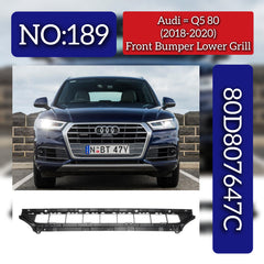 Front Bumper Lower Grill 80D807647C Compatible With Audi Q5 80 (2018-2020) Tag No.189
