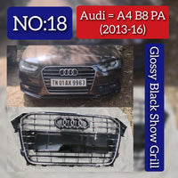 Glossy Black Show Grill 8K0853651AJT94 Compatible With Audi A4 B8 PA (2013-2016) Tag No.18