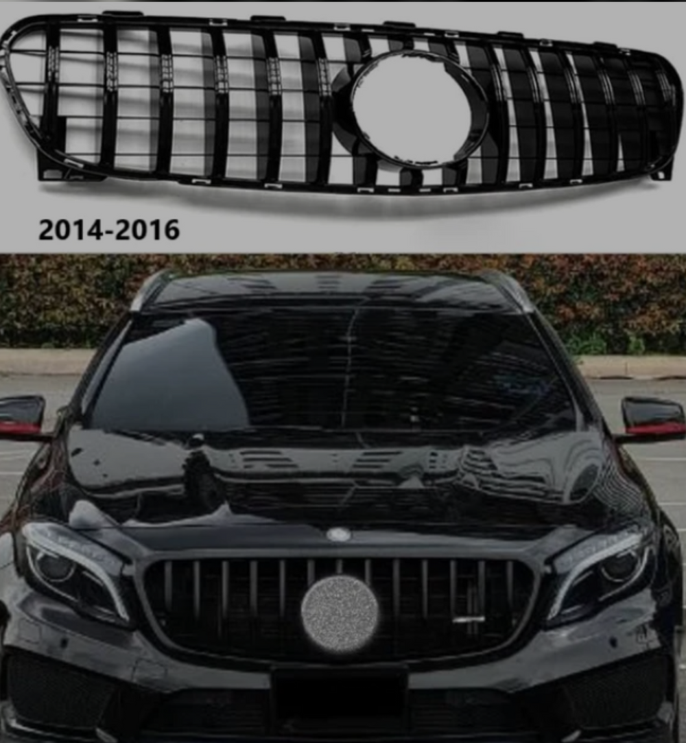 GTR Black Chrome Show Grill Compatible With Mercedes Benz GLA-Class W156 (2014-2016) Tag 128