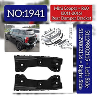 Rear Bumper Support Left 51129802115 Right 51129802116 Compatible With MINI COUNTRYMAN (R60) | MINI COUNTRYMAN / COOPER COUNTRYMAN | CROSSOVER (2011-2016) Tag No.1941