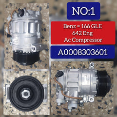 AC Compressor 0008303601 A0008303601 Compatible with MERCEDES-BENZ GLE (W166) GLS (X166) (642)