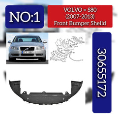 Front Bumper Sheild 30655172 Compatible With VOLVO S80 (2007-2013) Tag No.1