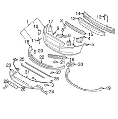 Front Bumper Sheild 30655172 Compatible With VOLVO S80 (2007-2013) Tag No.1
