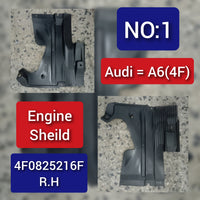 Rear Underbody Trim Right 4F0825216F Compatible With AUDI A6 4F Tag No.1