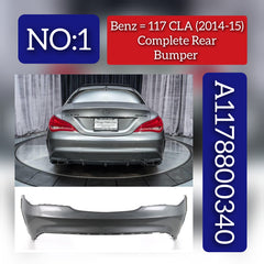 Rear Bumper A1178800340 Compatible With MERCEDES-BENZ CLA-Class (C117) (2014-2015) Tag No.01