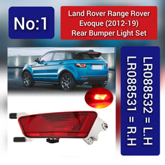 Rear Bumper Reflector Compatible With LAND ROVER RANGE ROVER EVOQUE L538 Rear Bumper Reflector Left LR088532 / LR025149 & Right LR088531 / LR025148Tag-RB-01