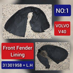 Front Left Fender Liner 31301958 Compatible With VOLVO V40 Tag-FEV-01