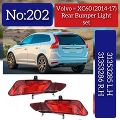 Rear Bumper Light Left 31353285 & Right 31353286 Compatible With Volvo XC60 (2014-2017) Tag No.202
