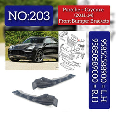 Front Bumper Bracket Left 95850588900 Right 95850589000 Compatible With Porsche Cayenne 2011 Tag No.203