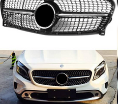 LCI Diamond Black Chrome Show Grill Compatible With Mercedes Benz GLA-Class W156 (2016-2020) Tag 130