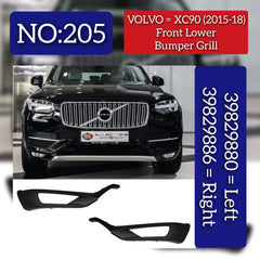 Front Bumper Grille Right 39829896 & Left 39829880 Compatible With VOLVO Volvo XC90 & VOLVO XC90 I (275 Tag No.205