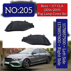 Fog Lamp Cover Left 1178857500 & Right 1178857600 Compatible With Mercedes-Benz CLA-CLASS W117 (2016-2019) Tag No.205