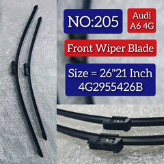 Front Wiper Blade Set (26'21 Inch) 4G2955426B Compatible with AUDI A6 C6 (4F2) | A6 / S6 Tag No.205