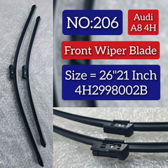 Front Wiper Blade Set (26'21 Inch) 4H2998002B Compatible with AUDI A8 4H Tag No.206