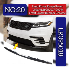 Front Lower Bumper Chrome LR095018 Compatible With Land Rover Range Rover Velar - L560 (2017-2024) Tag No.20