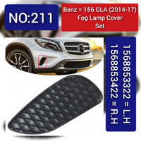 Fog Lamp Cover Compatible With MERCEDES-BENZ GLA W156 2014-2017 Fog Lamp Cover Left 1568853322 & Right 1568853422 A1568853322 Tag-FC-211