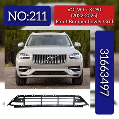 Front Bumper Grill 31663497 Compatible With VOLVO XC90 I (275) Tag No.211