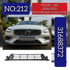 Front Bumper Grill 31688372 Compatible With VOLVO S60 Tag No.212