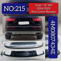 Rear Lower Bumper 4M0807434E 4M0807434EKA8 Compatible With Audi Q7 4M (2016-2021) Tag No.215