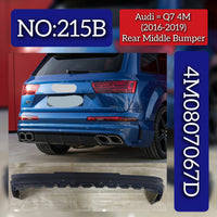 Rear Middle Bumper 4M0807067D Compatible With Audi Q7 4M (2016-2019) Tag No.215B