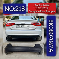 Complete Rear Bumper 8K0807067A 8KD807067A Compatible With AUDI A4 8K (2012-2015) Tag No.218