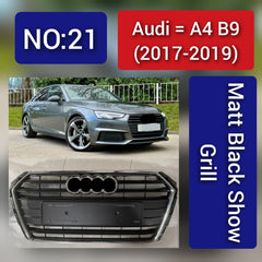 Show Grill Compatible With Audi A4 B9(2017-19) Matt Black Tag 21