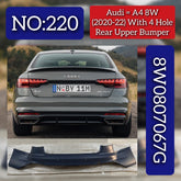 Rear Upper Bumper 8W0807067G 8WD807067G Compatible With AUDI A4 B9 (8W2, 8WC) | A4 / S4 (2020-2022) Tag No.220