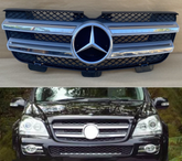 AMG Silver Double Chrome Show Grill Compatible With Mercedes Benz ML-Class W164 Tag 143