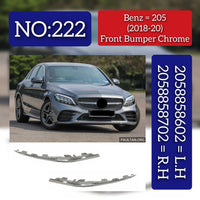 Front Bumper Chrome Left 2058858602 Right 2058858702 Compatible With Benz=205 (2018-2020) Tag No.222