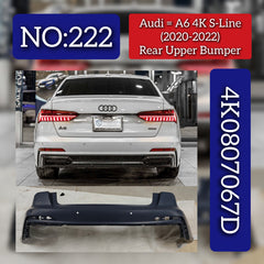 Rear Upper Bumper 4K0807067D 4KD807067D Compatible With A6 (4K) S-Line (2020-2022) Tag No.222