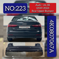 Rear Upper Bumper 4K0807067A 4KD807067A Compatible With AUDI A6 (4K) (2020-2022) Tag No.223